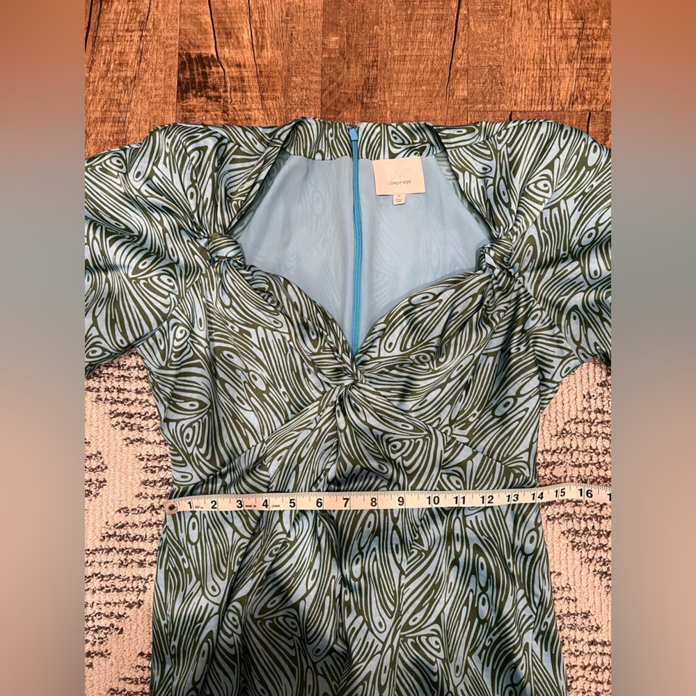 cinq a sept Green Swirl Midi Dress - Picture 13 of 16